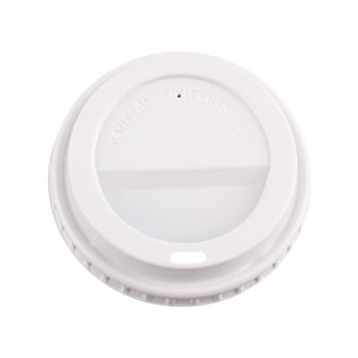 China 12/16oz 90mm Universal Non-Refillable Flat Lid Coffee Cup Plastic Lid For Paper Cup for sale