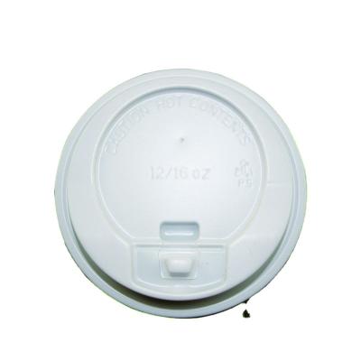 China Non Spill Hot Plastic Cup Lid 12oz 16oz 89mm Disposable Coffee Cup Lid for sale