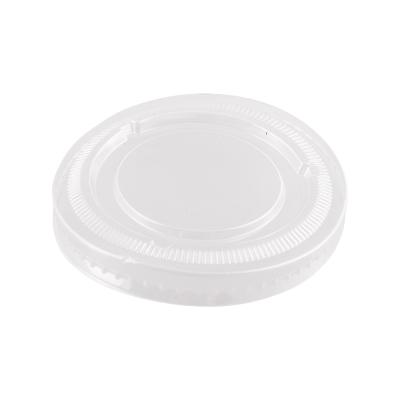 China 12/16oz 90mm non refillable disposable pet paper cup transparent lid for pp cup for sale