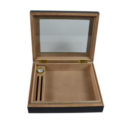 China Custom Logo Luxury Design Luxury Wooden Picture Cigar Travel Humidor Box Humidor Cigar Travel Box for sale