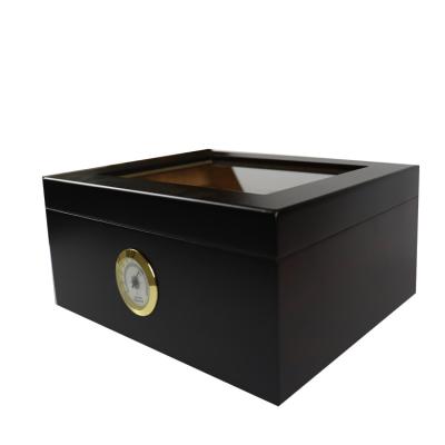 China Chinese Cigar Travel Humidor Box Manufacturer Wooden Cigar Humidor Box Craft Display With Hygrometer for sale