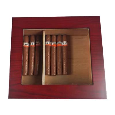 China High End Atmospheric Luxury Cigar Travel Humidor Box Design Large Capacity Cigar Humidor With Glass Top for sale