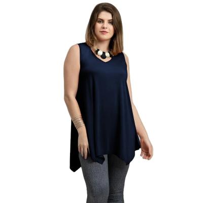 China Anti-wrinkle in common wholesales plus size women's clothing solid color V-neck loose casual breathable vest sweater vest for sale