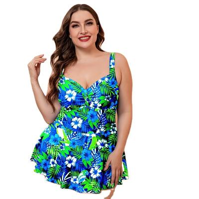 China QUICK DRY wholesale sexy floral swimwear 2022 one piece Swimsuits Fat Women designer plus high waist swimwear for sale