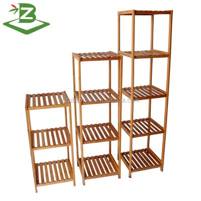 China 4 Tiers Sustainable Tissue Shelf Bamboo Towel Rack For Bathroom Use for sale