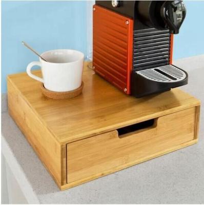 China New Designed Viable Bamboo Organizer Box for Coffee and Tea Bag for sale