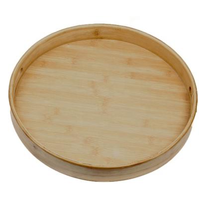 China Bamboo Food Kitchen Round Serving Tray For Food _BSCI Factory for sale