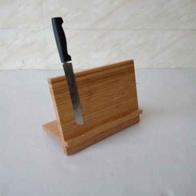 China Sustainable Kitchen Magetic Knife Holder Stand Bamboo Knife Show Stand_BSCI Factory for sale