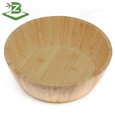 China Sustainable Natural Bamboo Salad Fruit Bowl Food Serving Bowl for sale