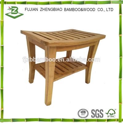 China Eco - Friendly Bathroom Bamboo Seat Bench Bathroom Shower Bamboo Seat for sale