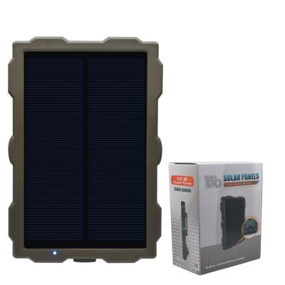 China Weather-Resistant Cheap Trail Game Camera Solar Panel Solar Power Charger For 4G Hunting Camera for sale