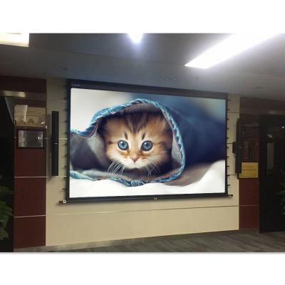 China Motorized Screen for UST Projector UST Projector with Slim Crystal PET in Ceiling Motorized Projection ALR Screen with Remote Control for sale