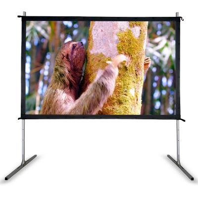 China 300inch Tripod Height Quality Quick Folding Foldable Portable Front/Rear Projection Screen Projector Screen for sale