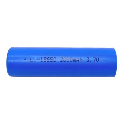 China Leichtgewicht 3,7 V 2000 mAh Lithiumbatterie 18650 zu verkaufen