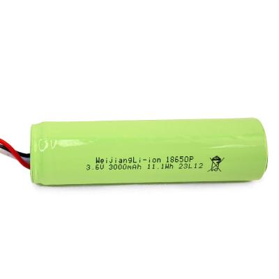 China 18650 Zellbatterie 3.6v 3000mah Wiederaufladbare Li-Ionen-Batterie für E-Bikes / Roller zu verkaufen