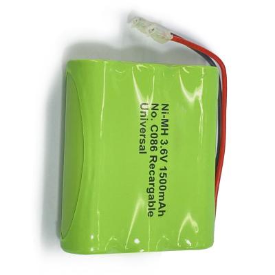 China Customize 3.6 NiMH Rechargeable Battery Pack Emergency NiMH Battery Pack for sale