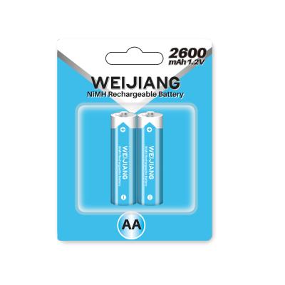 China 1.2V NiMH Bateria AA 2600mah 2200mah 1800mah NiMH Baterias recarregáveis à venda