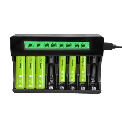 China 8 Slot LED Smart Battery Charger for AA/AAA NIMH Batteries for sale