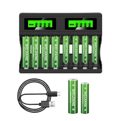 China LCD Display Smart Rechargeable Battery Charger With 8 Slots For AA / AAA NiMh NiCd for sale