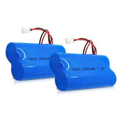 China 7.4 v Custom 18650 Li Ion Battery Pack 2600mAh 2S1P High Capacity Cell for sale