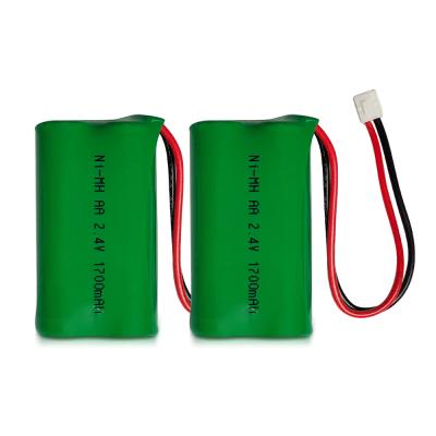 China 2.4V AA Rechargeable custom nimh battery packs 1700mah For Toys for sale