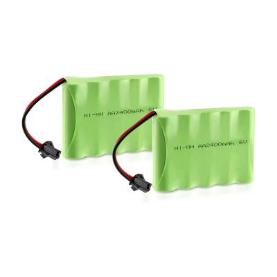 China 6V AA Charging Aa NiMH Battery Pack Rechargeable 2400mah 5S1P ODM for sale