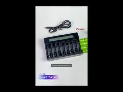 8 slot led smart battery charger for aa/aaa nimh batteries