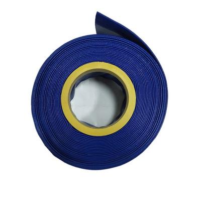 China Blue Coating Factory Discharge Water Pipe Irrigation Construction PVC Layflat Plastic Molding Pipe Old for sale