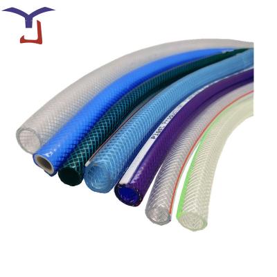 China Garden Water Hose Plastic Coating High Pressure Flexible Clear Mesh Molding PVC Braided Fiber Reinforced Hose for sale