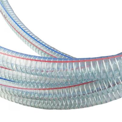 China Casting Ancient Plastic Spiral Coating Steel Wire Reinforced Spring Water Pump Hose Transparent PVC Steel Wire Hose for sale