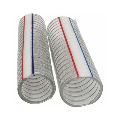 China Transparent Coating Steel Wire Water Hose Steel Wire Plastic Molding Spiral Former Reinforced Hose PVC Wire Steel Pipe for sale