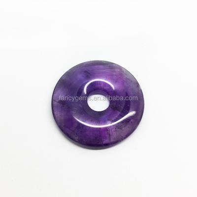 China Pendant 30mm Amethyst Stone Donut for sale