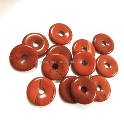 China Other 100pcs Free Ship 30mm Red Jasper Donut Semi Precious Stone for sale