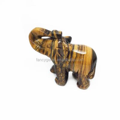 China Europe Hand Carved Stone Semi Precious Elephant Animal Statues For Indoor Decor for sale