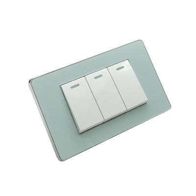 China General Purpose Commercial/Industrial/Hospita/Mexico 3 Gang 2 Way Wall Switch Dual Colors, Light Switch Wall for sale