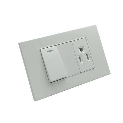 China Commercial usa led wall cover socket, american oled wall socket, wall socket outlet switch for sale