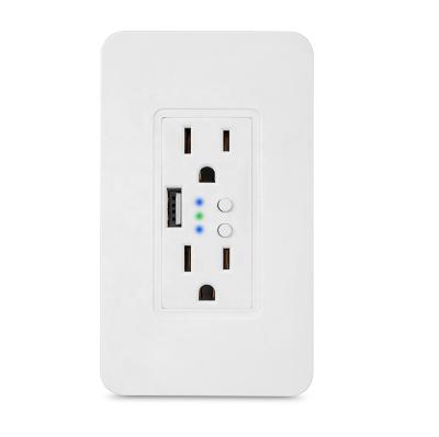 China Smart Home System Wi-Fi Socket Module Tuya Ewelink Smart Wifi USA Wall Socket for sale