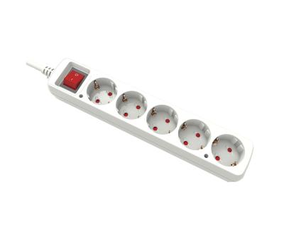 China 5 Way European Power Extension Residential / General Purpose Electrical Switched Outlets for sale