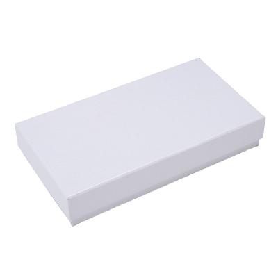 China Recyclable White Leather Wallet Box Universal Wallet Gift Cardboard Box With Top And Bottom Lid for sale