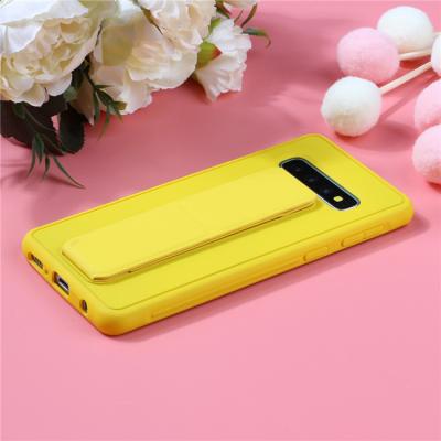 China Shining Hot Selling Simple Magnetic Tpu+ PC Wrist Strap Phone Shockproof Magnetic Case For Samsung Galaxy A70 A50 S10 for sale