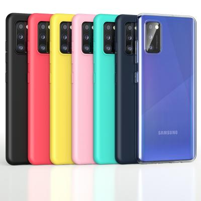 China Pure Warm Candy Color Amazon TPU Soft Silicone Phone Case For Samsung Galaxy A41 for sale