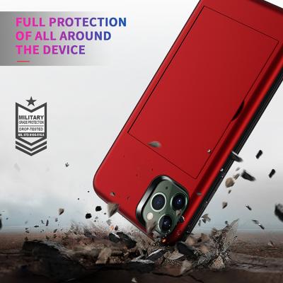 China Luxury PC Wallet Card Holder TPU Fanshion Design Shockproof Phone Case For Iphone 11 for sale