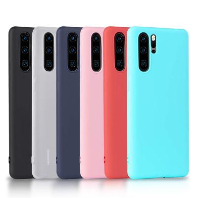 China Pure Color Minimalist Soft Silicone Candy Solid Color TPU Shockproof Phone Case For Huawei P30 pro for sale