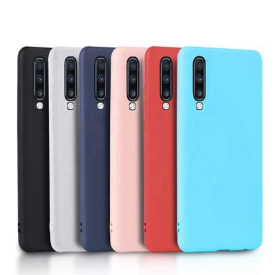 China Pure Warm Soft Candy Color Amazon Amazon Color Soft Silicone Phone Case For Samsung A70 for sale