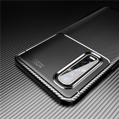 China New Design Business Anti-fingerprint Carbon Fiber Texture Phone Case Durable Phone Case For Oppo Find x2 pro for sale