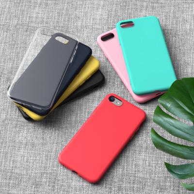 China soft and flexible & Soft Silicone Phone Cover 7 Colors Thin And Light TPU Candy For Women Max Bulk Design iPhone SE Case Pro Bumper Case for sale