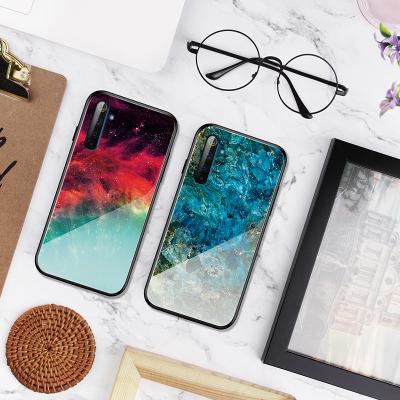 China Fashionable DIY Hybrid Tempered Glass Phone Case For Oppo realme 6 mobile case 7 For Oppo Aerial Camera Protective Phone Shell for sale