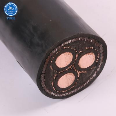 China Underground Copper Power Cable 12/22kv 3 Core 150 sqmm Tested With Copper Tape for sale