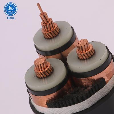 China 15kv pvc underground power cable 3x150mm2 xlpe insulated price for sale