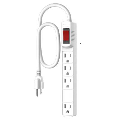 China Easy Installation 14/3AWG 3+1 Outlets Plus Transformer Space 10 Feet Electrical Surge Protector Outlet for sale